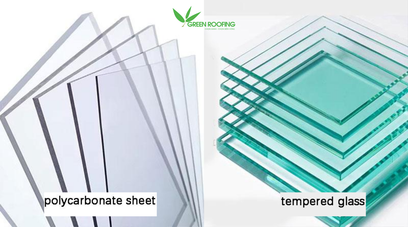 Tấm nhựa polycarbonate nhẹ hơn kính cường lực khoảng 50%