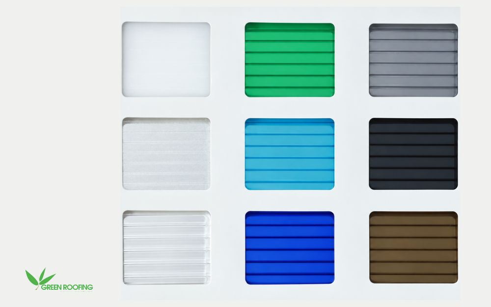 các màu sắc polycarbonte