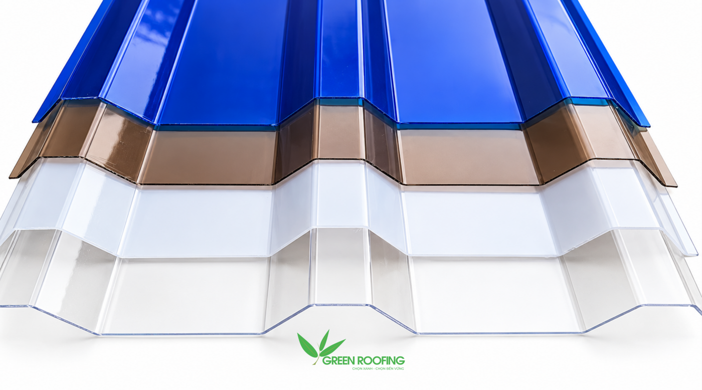 Màu tấm polycarbonate