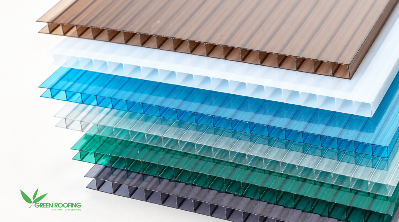 Kích Thước Tấm Polycarbonate Rỗng Ruột Khổ Tấm Theo Số Lớp