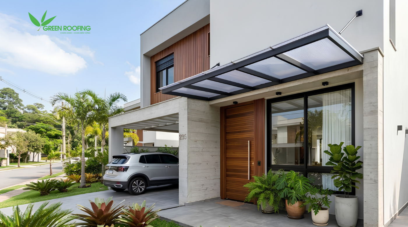 Mái hiên nhà phố, biệt thự hiện đại