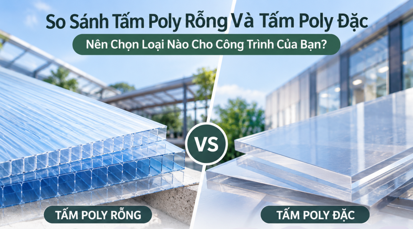 So Sánh Tấm Poly Rỗng Và Tấm Poly Đặc