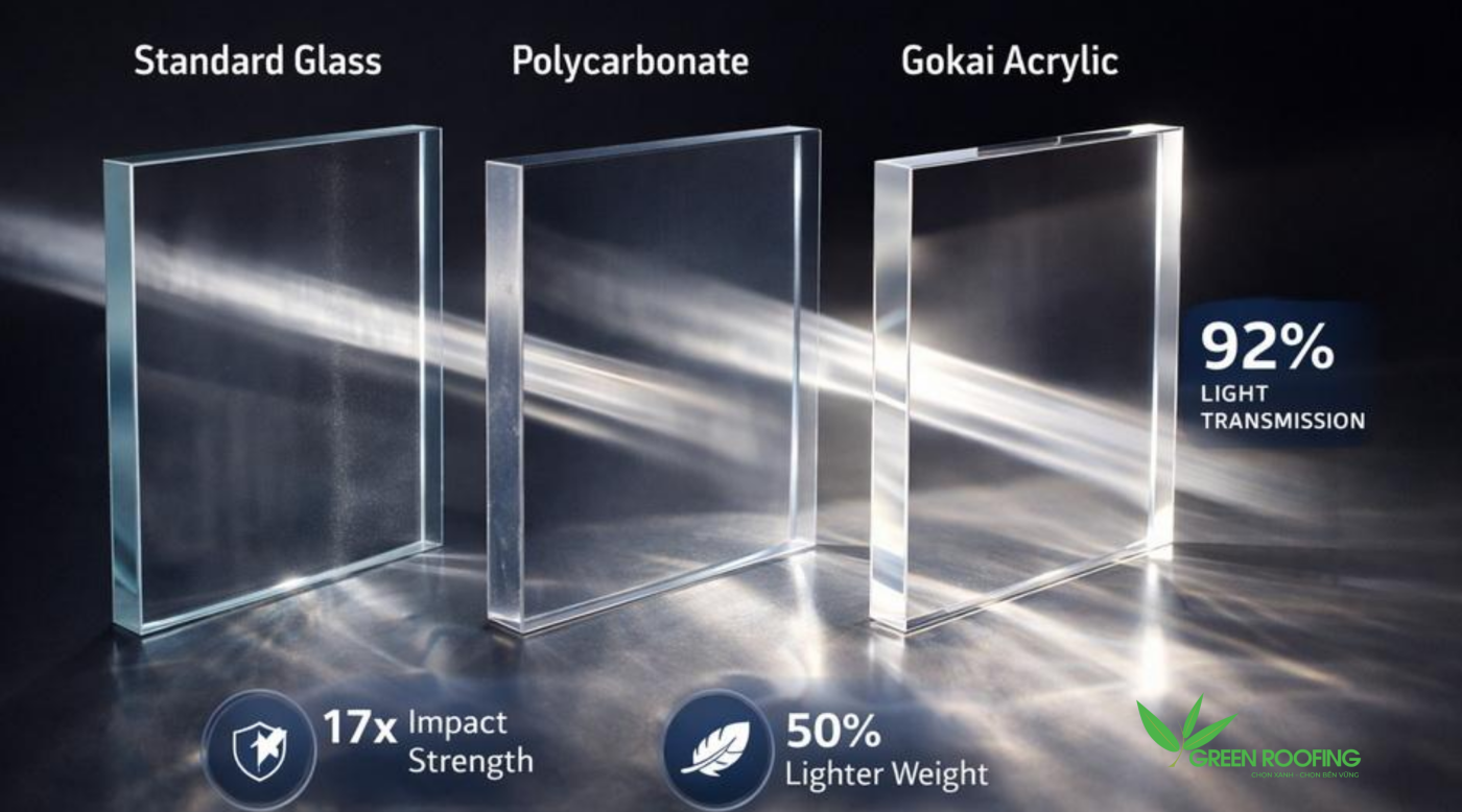 So sánh nhựa polycarbonate với các vật liệu khác
