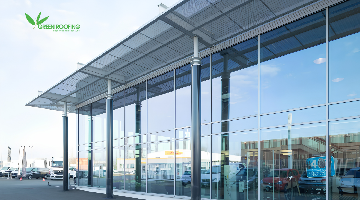 Ứng dụng tấm lớp lấy sáng polycarbonate