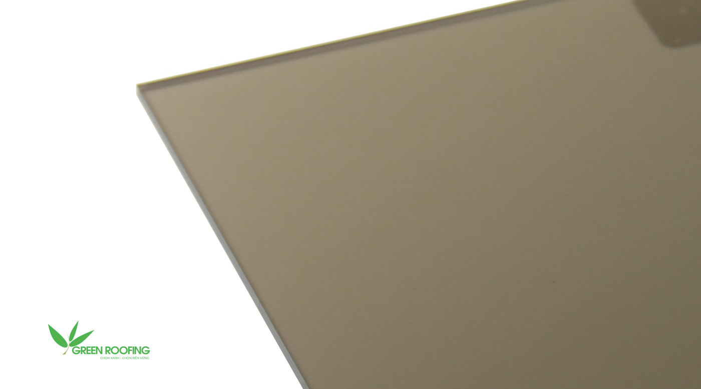 Tấm polycarbonate đặc màu trà là dòng tấm polycarbonate đặc ruột (Solid Polycarbonate Sheet)