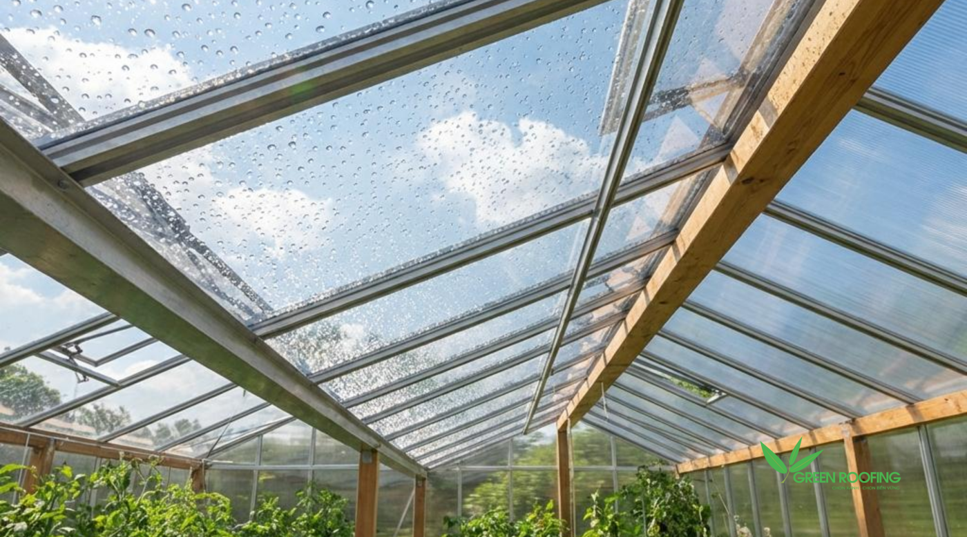 Tấm lợp polycarbonate đạt độ truyền sáng từ 74% đến 88% tùy loại và độ dày